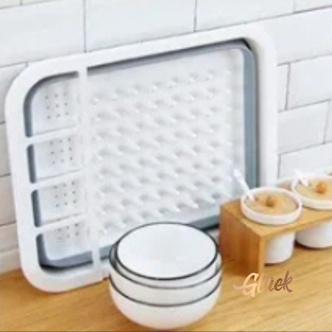 Escurridor Plegable para Frutas, Verduras y Platos & Ahorra Espacio