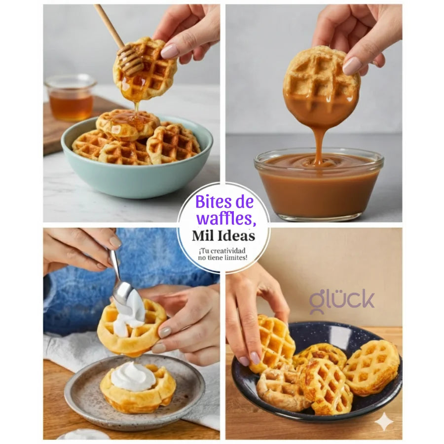 Waflera X 8 Waffle Bites - Prepara Mini Bocados de Waffle al Instante