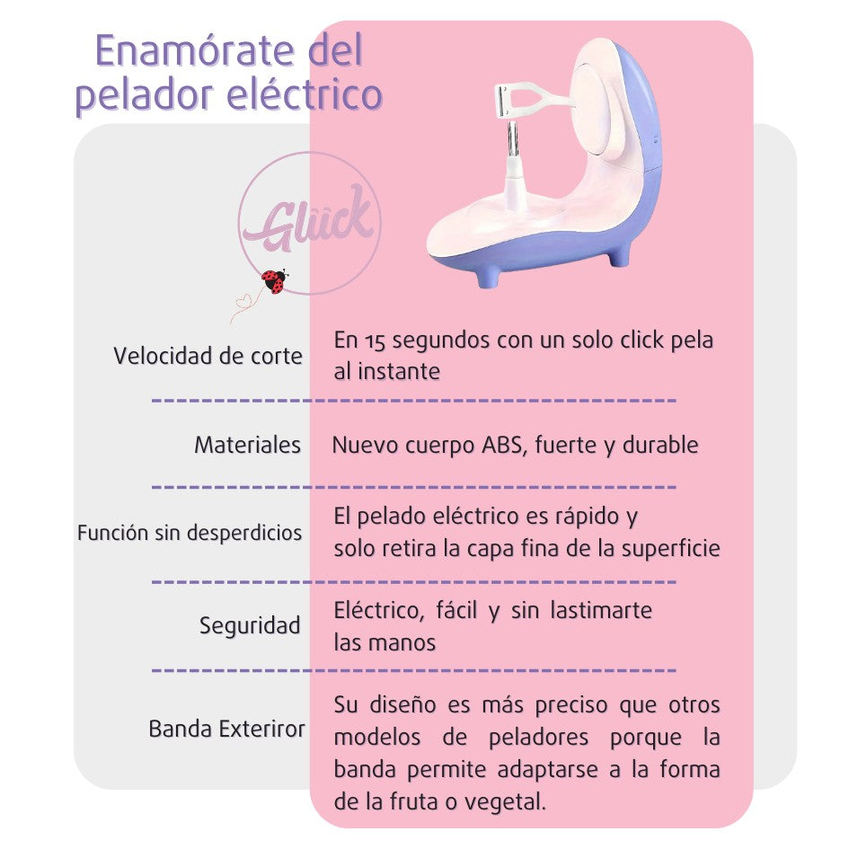 Pelador Giratorio Automático de Frutas Verduras Vegetales y Papas - Eléctrico & Recargable