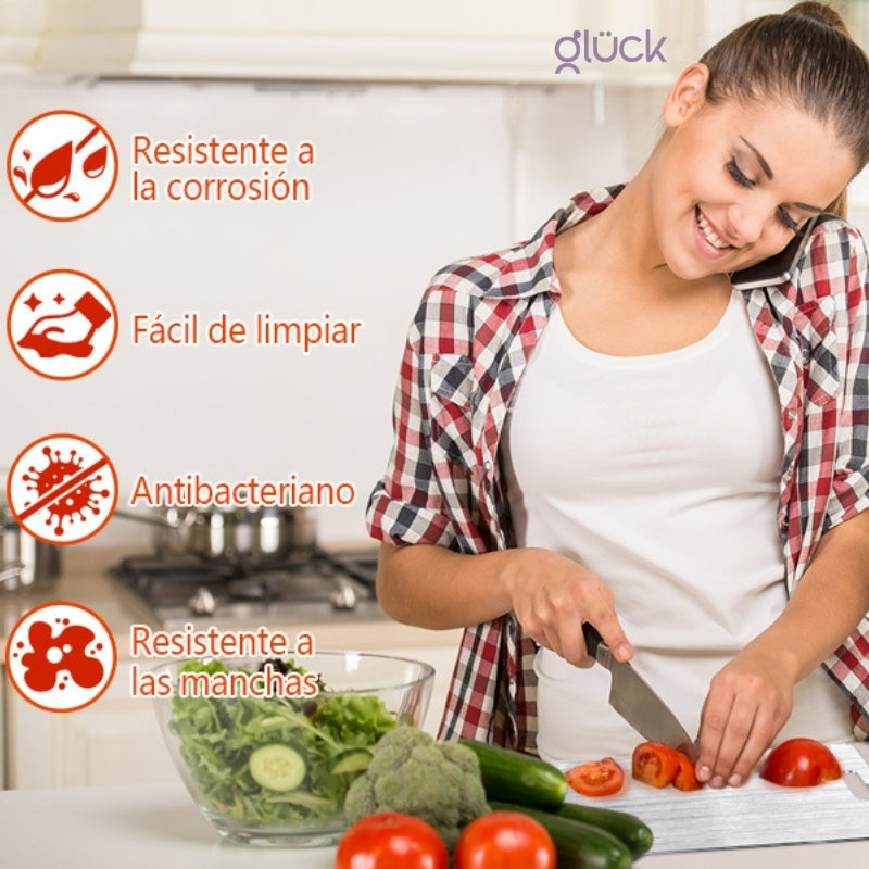 Tabla de Cocina Para Cortar En Acero Inoxidable de Grado Alimenticio Para Carnes Frutas y Verduras
