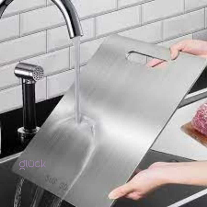 Tabla de Cocina Para Cortar En Acero Inoxidable de Grado Alimenticio Para Carnes Frutas y Verduras
