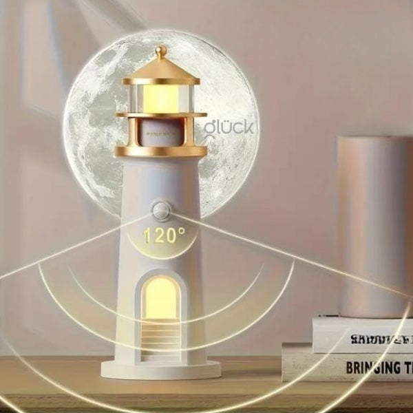 Lampara Faro Proyector de Luna - Relajante y Decorativa Crea Ambientes Cálidos y Tranquilos