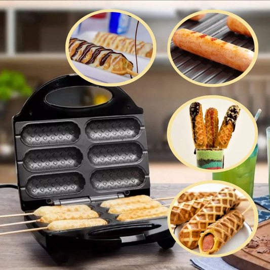 Máquina Eléctrica  para Crepe Suiço, CornDogs, Crepaletas