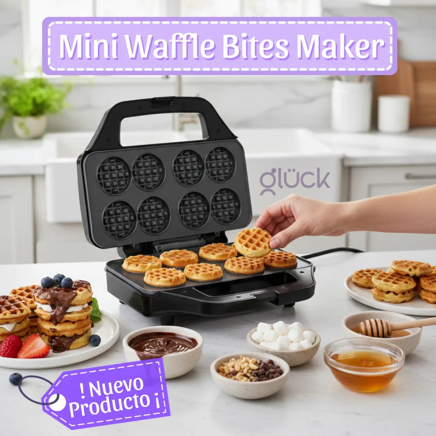 Waflera X 8 Waffle Bites - Prepara Mini Bocados de Waffle al Instante