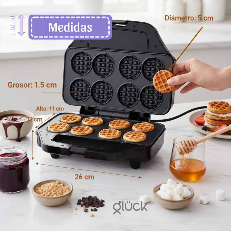 Waflera X 8 Waffle Bites - Prepara Mini Bocados de Waffle al Instante