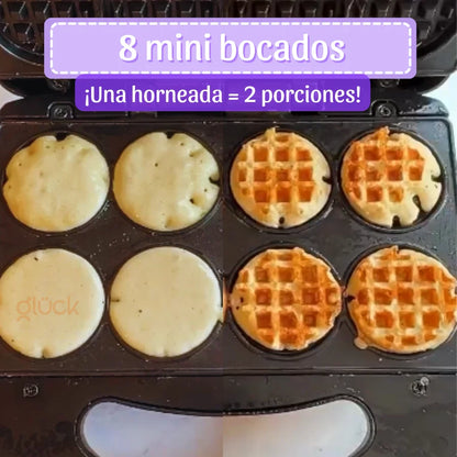 Waflera X 8 Waffle Bites - Prepara Mini Bocados de Waffle al Instante