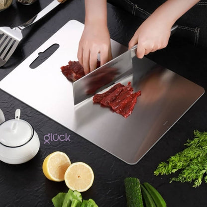Tabla de Cocina Para Cortar En Acero Inoxidable de Grado Alimenticio Para Carnes Frutas y Verduras