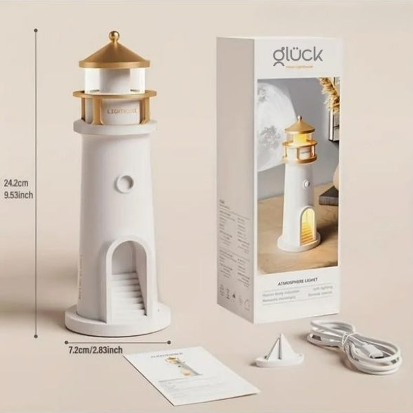 Lampara Faro Proyector de Luna - Relajante y Decorativa Crea Ambientes Cálidos y Tranquilos