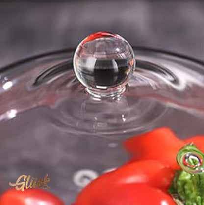 Moderna Olla Transparente de Vidrio Borosilicato Resistente al Calor con Tapa - Decorativa